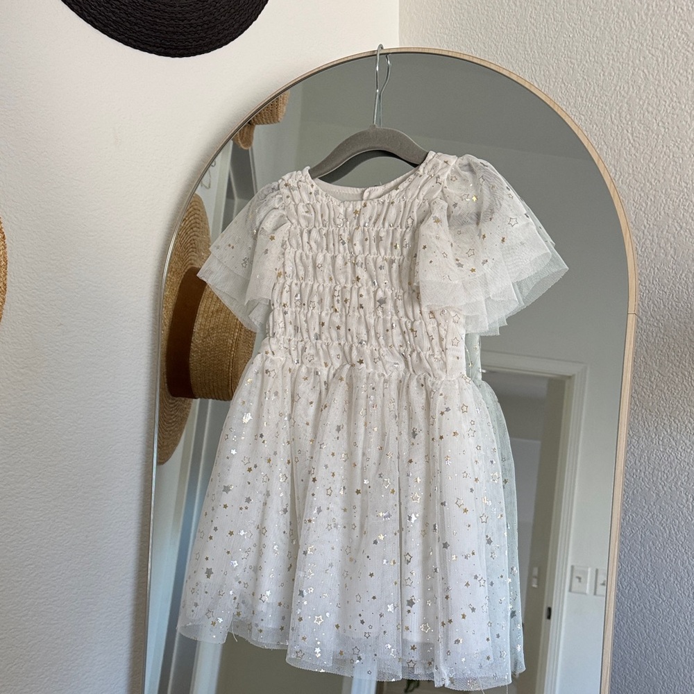 White Starry Kids Dress